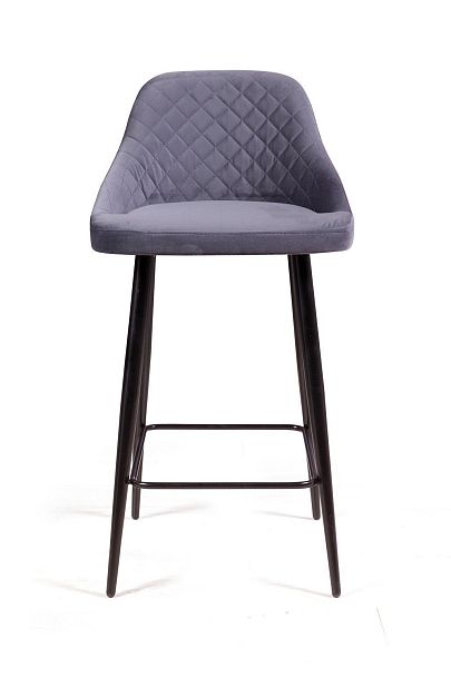 Стул полубарный Douglas ромб, бархат серый 27 - Вид 2