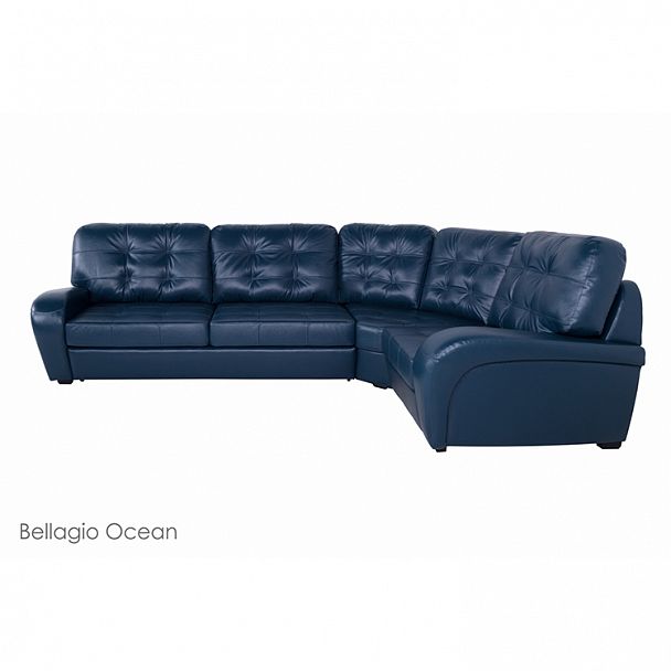 Угловой диван "Монреаль с тумбой" в коже - Вид 3