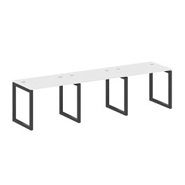 Metal System Quattro Р. ст. на 3 раб. места на О-образном м/к 50БО.СМ-3.1 Белый/Антрацит металл 3000*720*750 - Фото предпросмотра