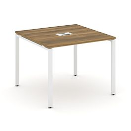 Concept Стол переговорный (1 столешница) CN.PRG-011 Сандал Янтарный/Металл Белый 980*980*750 - Фото предпросмотра