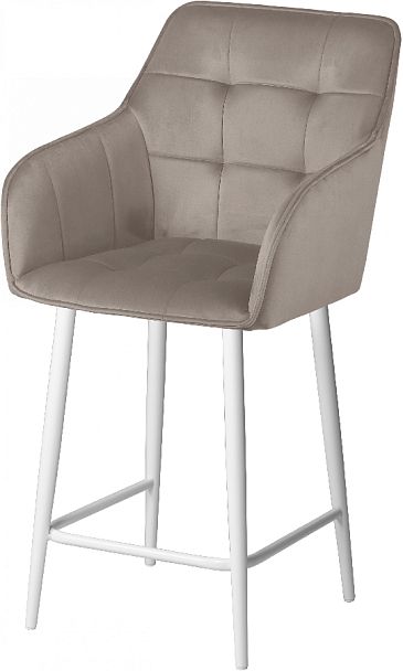 Полубарное поворотное кресло Мони К, Confetti smoke/белый - Вид 2