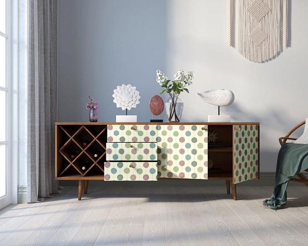 Комод Berber удлиненный с бутылочницей 24 принт арт BB15/Print_24 - Вид 2