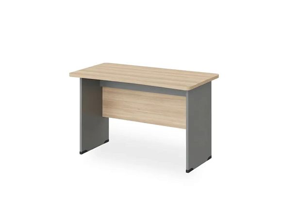 БЕРЛИН / BERLIN Стол прямой с вогнутой столешницей 650 мм 1600х650х740 Акация/Серый - Вид 2