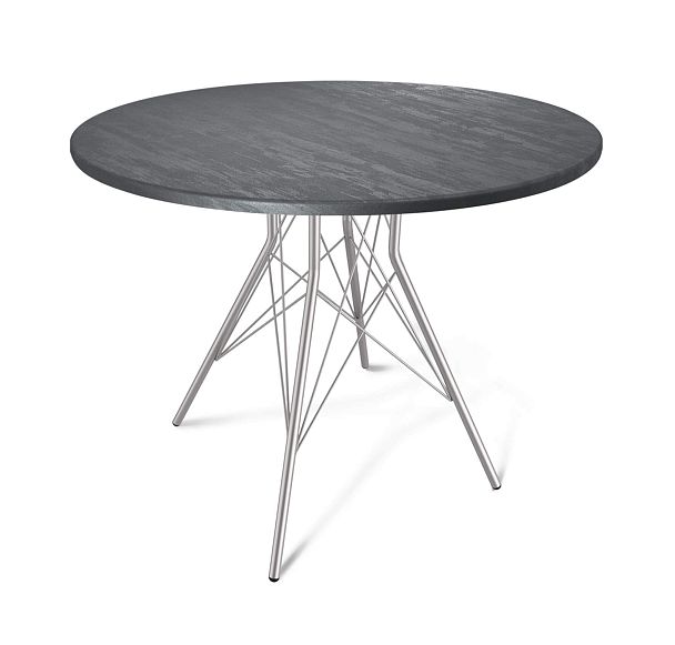 Стол Sheffilton SHT-TU2-1/ТТ 90 МДФ хром лак/каменный уголь - Вид 2