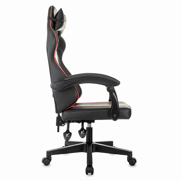 Кресло компьютерное BRABIX "Shooter GM-123", 2 подушки, экокожа, черное/красное, 533190 - Вид 7