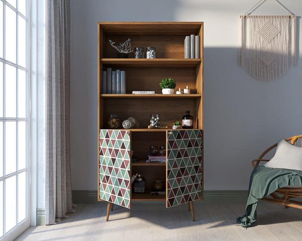 Стеллаж с дверками Berber принт 26 арт BB26/Print_26 - Вид 2