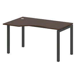 Metal System Quattro Стол криволинейный левый на П-образном м/к 50БП.СА-2 (L) Венге/Антрацит металл 1400*900*750 - Фото предпросмотра