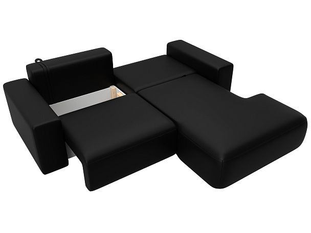 Диван угловой Лига-036 НПБ Классик правый угол Экокожа черный - Вид 8