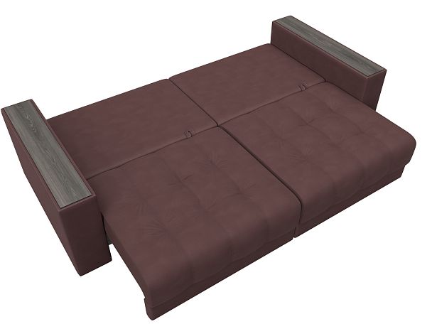 Диван прямой с декором Лига-049 НПБ Замша бордовый - Вид 10