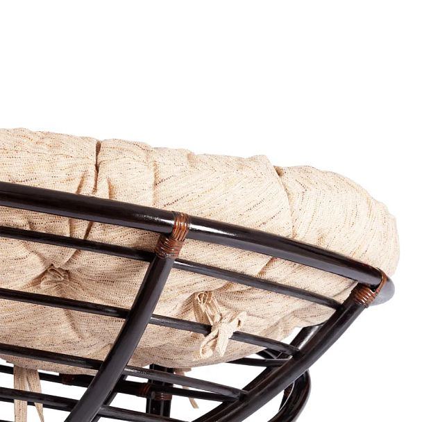 Кресло Папасан/Papasan (23/01 W) /с подушкой и ремешками/Antique brown (античный черно-коричневый) - Вид 9