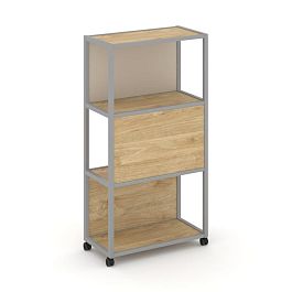Shelf Mobile Стеллаж 4 уровня 1 секция VR.LT-STK-405.10 Тиквуд Светлый/Металл Серый/W-04 1000*400*1523 - Фото предпросмотра