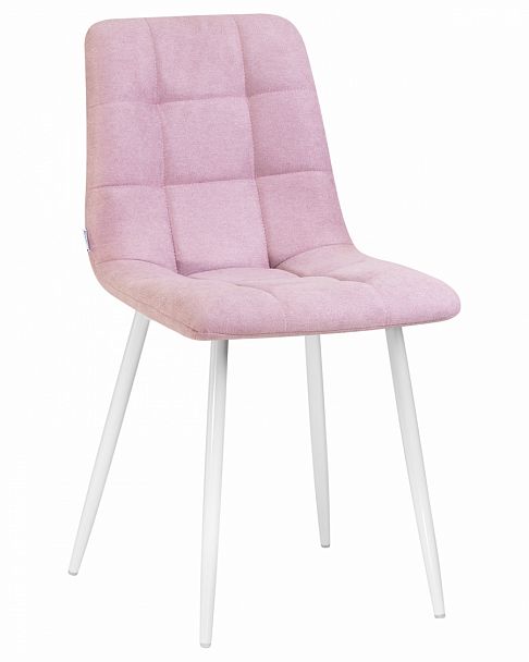 Стул обеденный DOBRIN ALEX (белые ножки, сиреневая ткань (UF860-04B)) - Вид 1