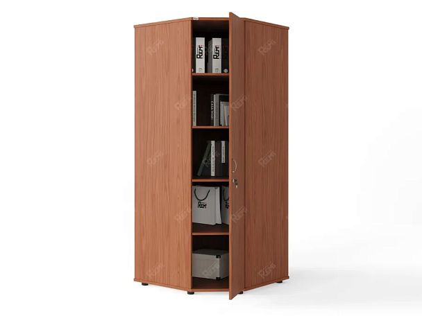 UNITY PШ-06Г ОРЕХ ИТАЛЬЯНСКИЙ Угловой шкаф закрытый 800х800х1966 - Вид 2
