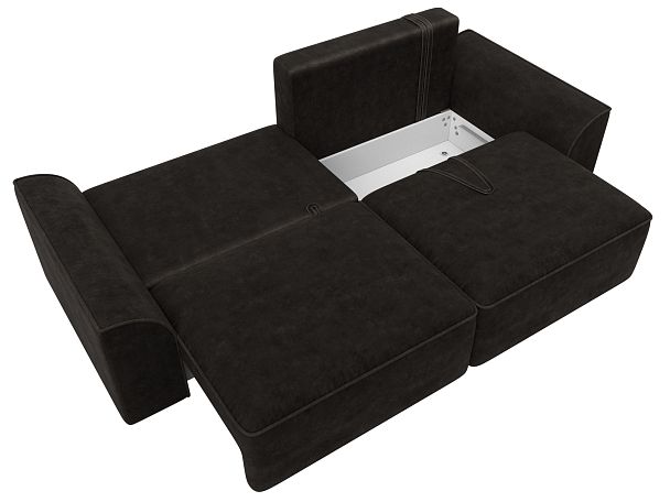 Диван прямой Лига-048 НПБ Велюр коричневый - Вид 9