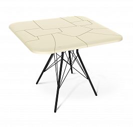 Стол Sheffilton SHT-TU2-1/TT30 83/83 черный муар/бежевый ral1013 - Фото предпросмотра