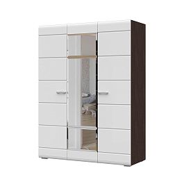 Вегас Шкаф 3-х ств 1500*2000*570 венге/белый глянец - Фото предпросмотра