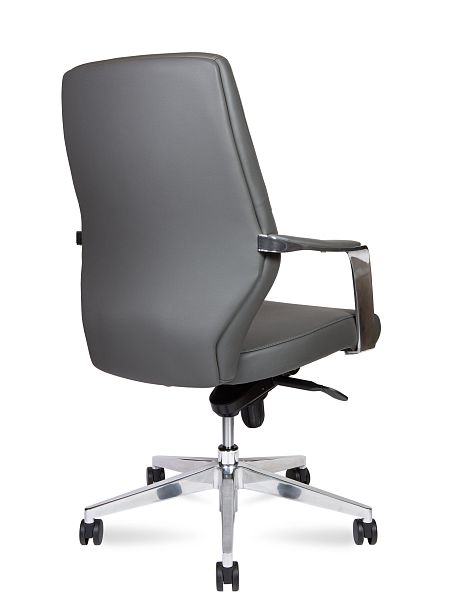 Кресло офисное / Capital LB-Grey / алюминиевая  база / серая экокожа - Вид 4