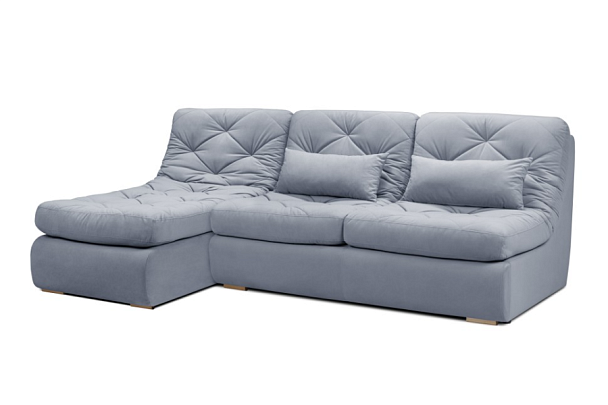 Мягкий угол «Борнео» с оттоманкой серый - Вид 1