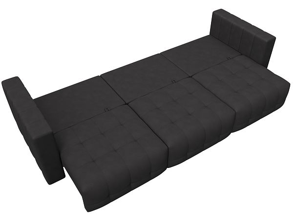 Диван прямой Лига-052 НПБ Лонг Замша коричневый - Вид 10