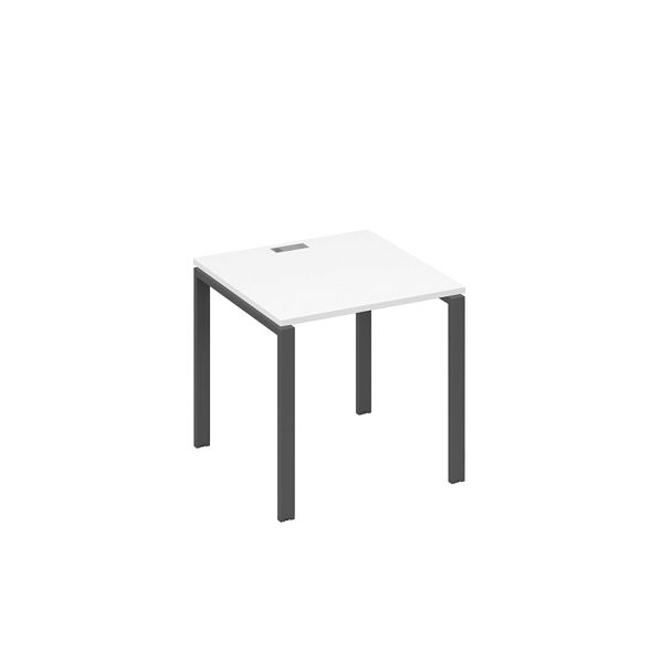 Стол письменный на металлокаркасе UNO A4 А4 Б1 021 БП белый премиум / металлокаркас антрацит - Вид 1