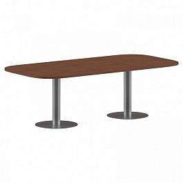 Стол "Imago" ПРГ-8 орех/алюминий - Фото предпросмотра