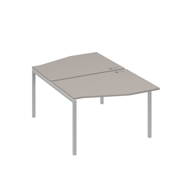 Рабочая станция металлокаркас DUE столы Техно (2х120) A4 А4 Б2 189 БП мокко премиум / металлокаркас серый - Вид 1