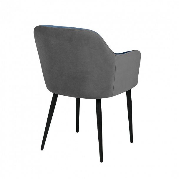 Тюльпан лайт, велюр серый, ножки металл - Вид 4