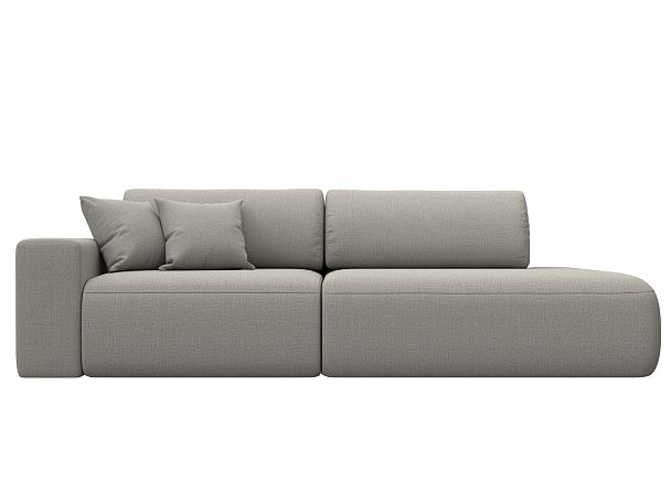 Диван прямой Лига-036 НПБ Модерн подлокотник слева Рогожка бежевый - Вид 2