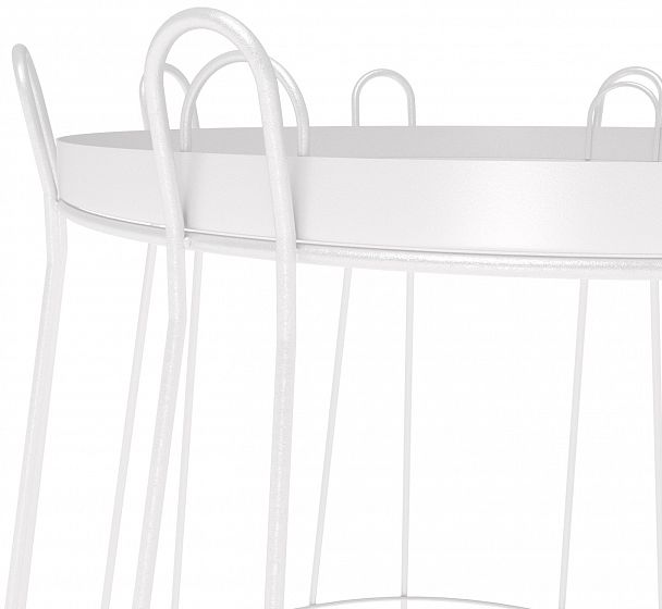 Столик кофейный Sheffilton SHT-CT6 белый муар - Вид 4