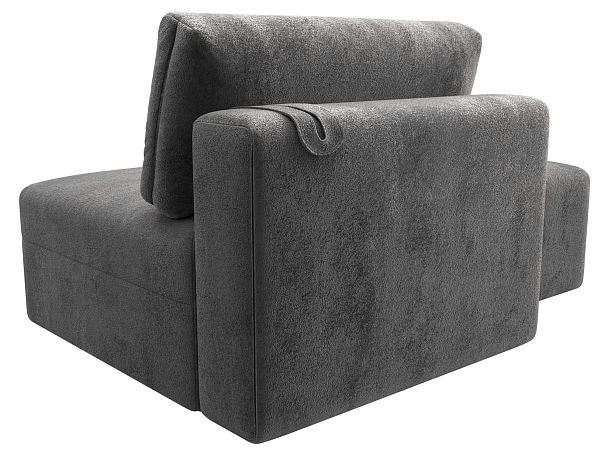 Модули диван и пуф Лига-060 НПБ Велюр серый - Вид 5