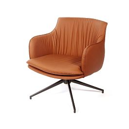 Лаунж кресло Sofia, иск.кожа терракот - Фото предпросмотра