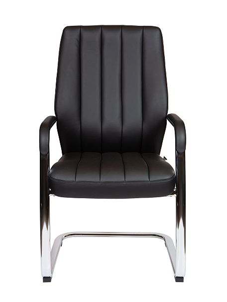 Кресло офисное / Madrid CF Black / алюминиевая  база  / черная экокожа - Вид 2