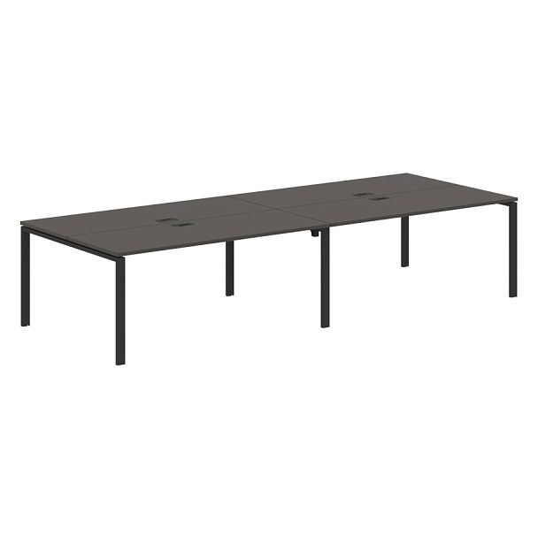 Стол 4-х местный EUWST 3513 Мокко/Черный 3526х1346х750 EDIS - Вид 1