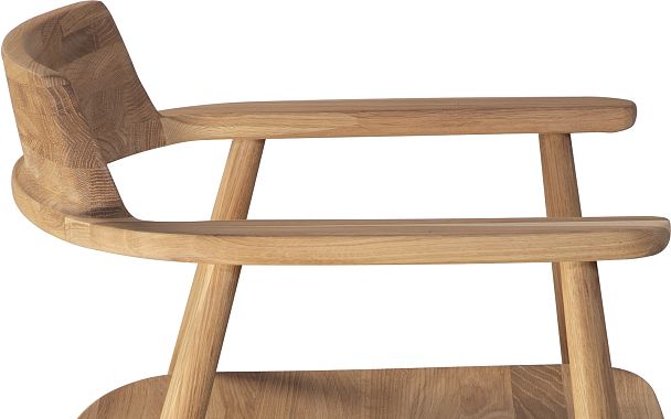 Кресло деревянное из массива дуба Сэн Дуб натуральный - Вид 15