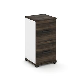 Concept Шкаф 1 узкая секция, 2 ниши CN.STU-212 B Дуб Мали/Белый Бриллиант/Металл Черный 420*420*818 - Фото предпросмотра