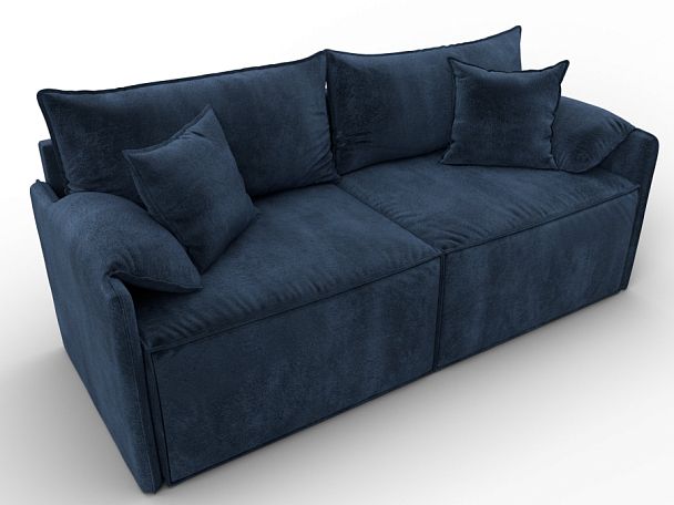 Диван прямой модульный Лига-106 Велюр синий - Вид 6