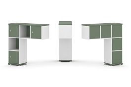 Concept Надставка низкая CN.ONN-002 Кобо/Белый Бриллиант/Металл Белый 1099*365*1130 - Фото предпросмотра