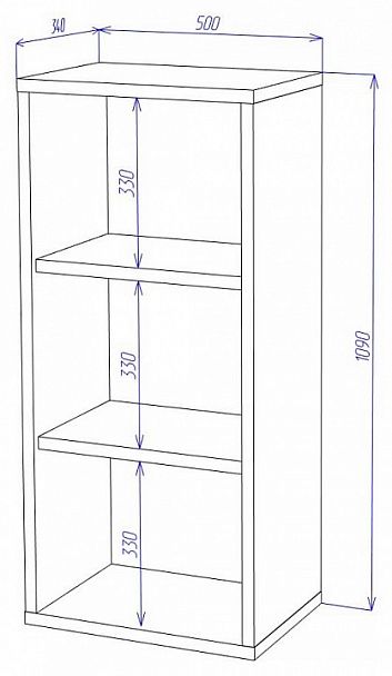 Стеллаж Домино СУ(ш1в1) Шамони - Вид 2