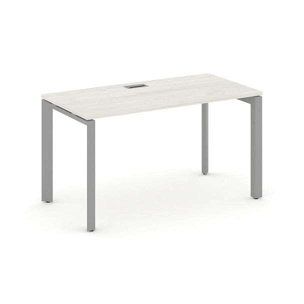 Стайл Проджект Некст / Style Project Next Стол письменный SN-59P.SP-015 Дуб Наварра/Металл Серый/Серебро Заглушка 1780*700*750 - Вид 1