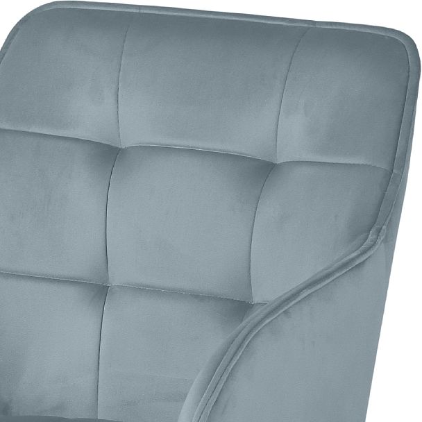 Полубарное поворотное кресло Мони К, Confetti dusty blue/черный - Вид 7