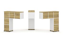 Concept Надставка низкая CN.ONN-005 Дуб Винченцо/Белый Бриллиант/Металл Черный 1099*365*1130 - Фото предпросмотра