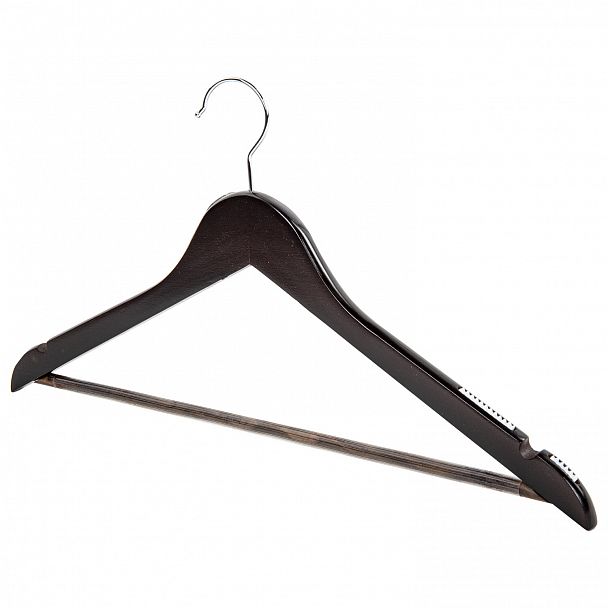 Вешалки-плечики с антикользящими накладками, КОМПЛЕКТ 3 штуки, размер 48-50, дерево, BRABIX, 607476 - Вид 7