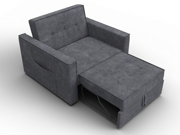Кресло-кровать Лига-104 (80) Велюр серый - Вид 7