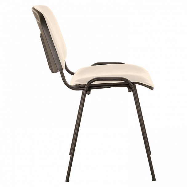 Стул для персонала и посетителей BRABIX "Iso CF-005", черный каркас, кожзам бежевый, 531978, стопируемый - Вид 4
