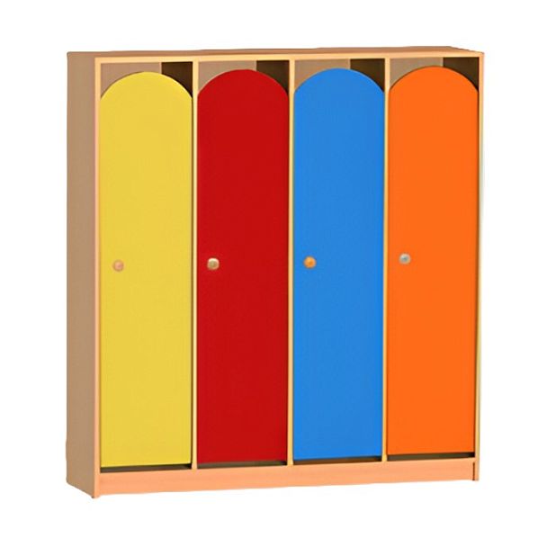 Шкаф детский 4-секционный на цоколе ШЛД-017 - Вид 1