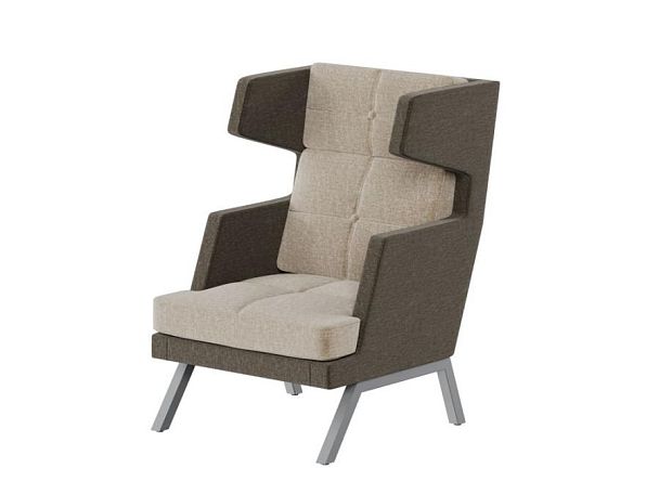 Aldo Кресло высокое с декором из пуговиц ALDB-01 Сан 03/Сан 06/Металл Серый 790*960*1180 - Вид 1