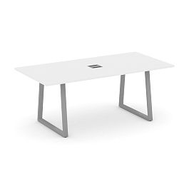 Style Project Direct Direct Стол переговорный SN-6T1.SPRG-198 Белый/Металл Серый 1980*980*750 - Фото предпросмотра