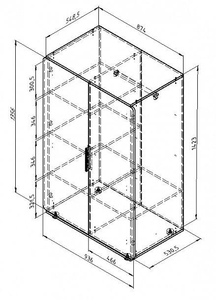Шкаф комбинированный "Дельта Лофт 13.01" white - Вид 2