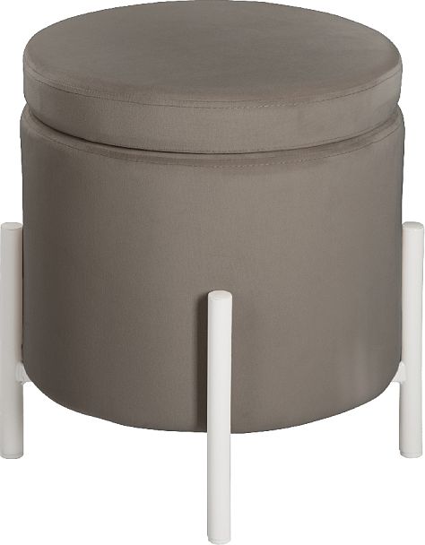 Пуф Кен с местом для хранения Мокко велюр Confetti mocco/белый - Вид 2