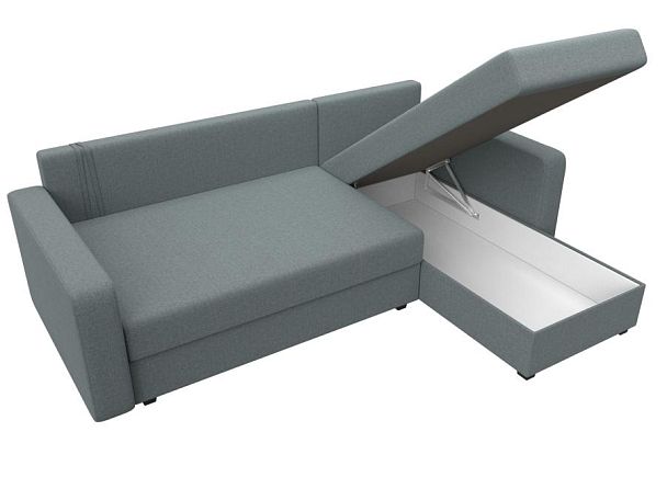 Диван угловой Ливерпуль Лайт правый угол Рогожка серый - Вид 9